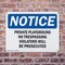 Signmission Private Playground No Trespassing Violators OSHA Notice Sign, Plastic, 14in W x 10in L, 2PK OS-2PACK-NS-P-1014-L-17823 - alternate 4